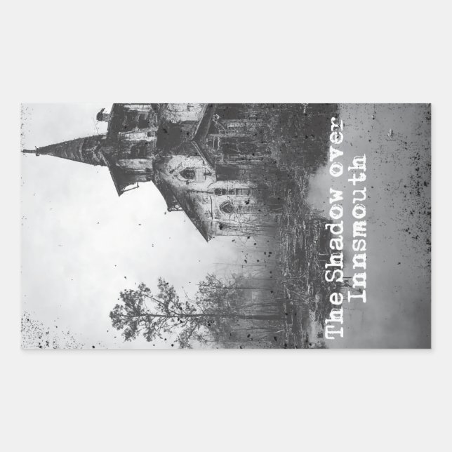 Sticker Rectangulaire L'ombre sur l'intérieur Lovecraft Cthulhu Mythos (Devant)