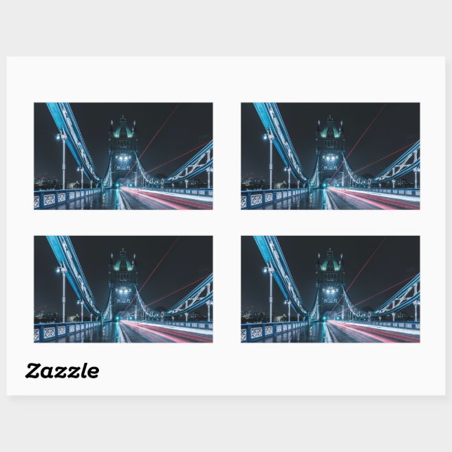Sticker Rectangulaire London Tower Bridge (Feuille)