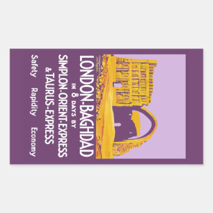 Sticker Rectangulaire Londres - Express d'Orient de Bagdad