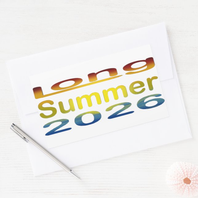Sticker Rectangulaire Long Été 2026  (Enveloppe)