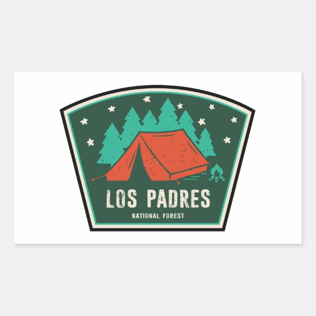 Sticker Rectangulaire Los Padres National Forest California Camping (Devant)