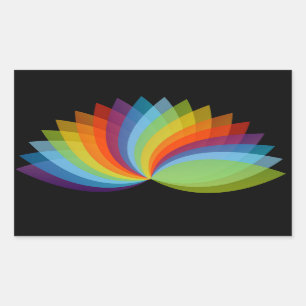 Sticker Rectangulaire Lotus dans différentes couleurs
