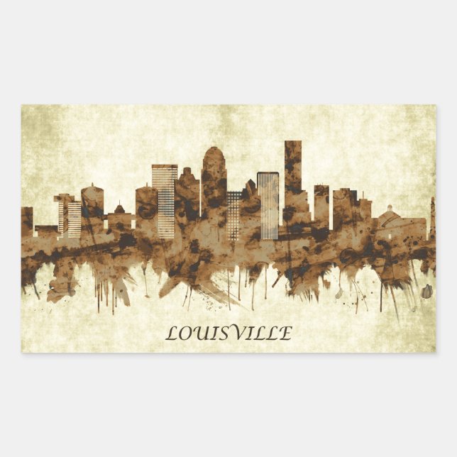 Sticker Rectangulaire Louisville Kentucky (Devant)