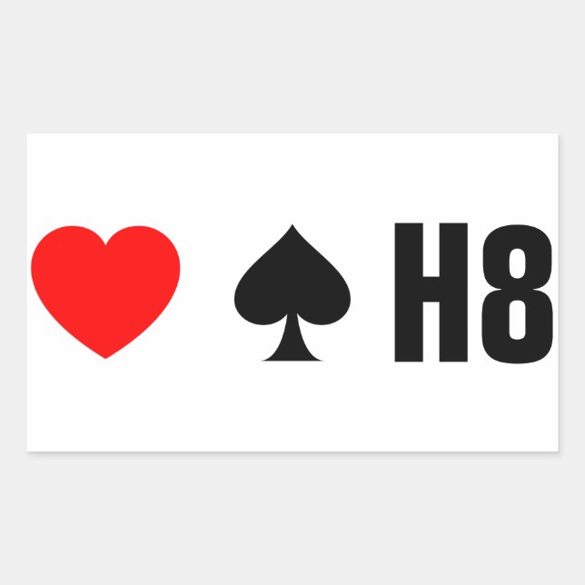 STICKER RECTANGULAIRE LOUMPS TRUMPS HAINE - <3 <3< H8 (Devant)