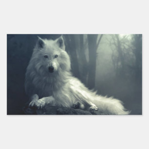 Sticker Rectangulaire Loup