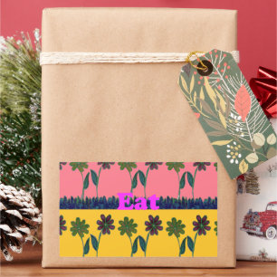 Sticker Rectangulaire Love Eat Play Art Print