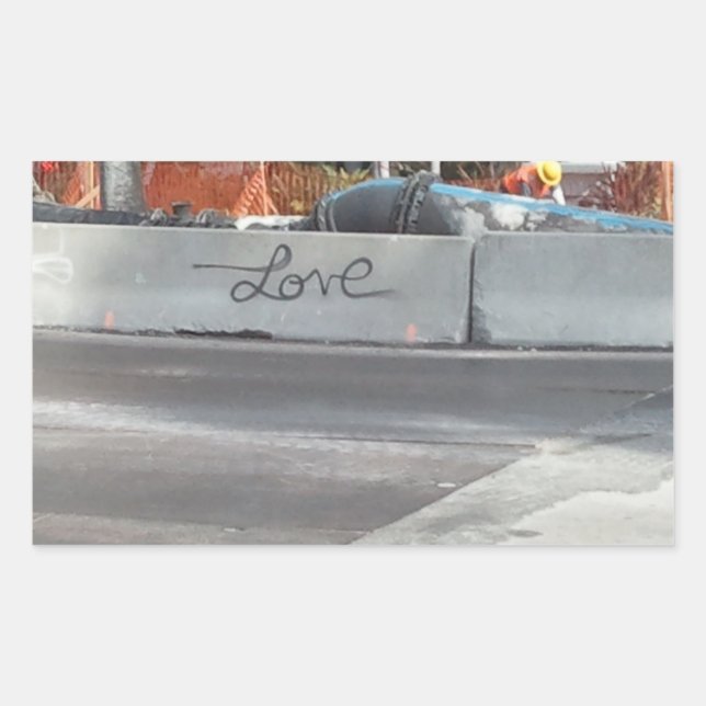Sticker Rectangulaire ~Love Graffiti~ STICKER, CUSTOMISEZ-LE ! (Devant)