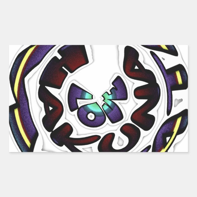 Sticker Rectangulaire Love Hakuna Matata beaux cadeaux (Devant)