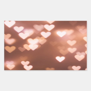 Sticker Rectangulaire Love Heart Bubble Confetti