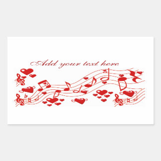 Sticker Rectangulaire Love Notes_