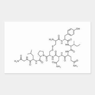 Sticker Rectangulaire love ocytocine chemical formula chemiselement s