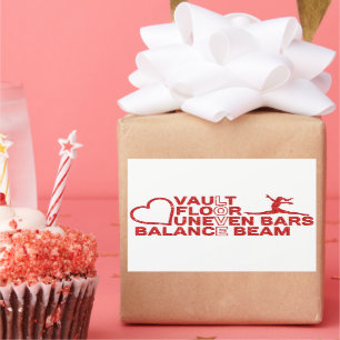 Sticker Rectangulaire Love Vault Floor Bars non neven Balai poutre en ro