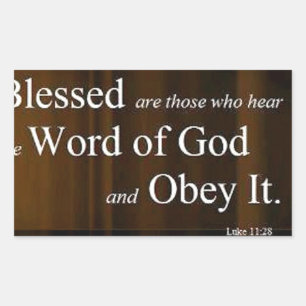 Sticker Rectangulaire Luc 11:28