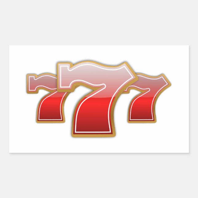 Sticker Rectangulaire Lucky Sevens - Slot Machine Jackpot (Devant)