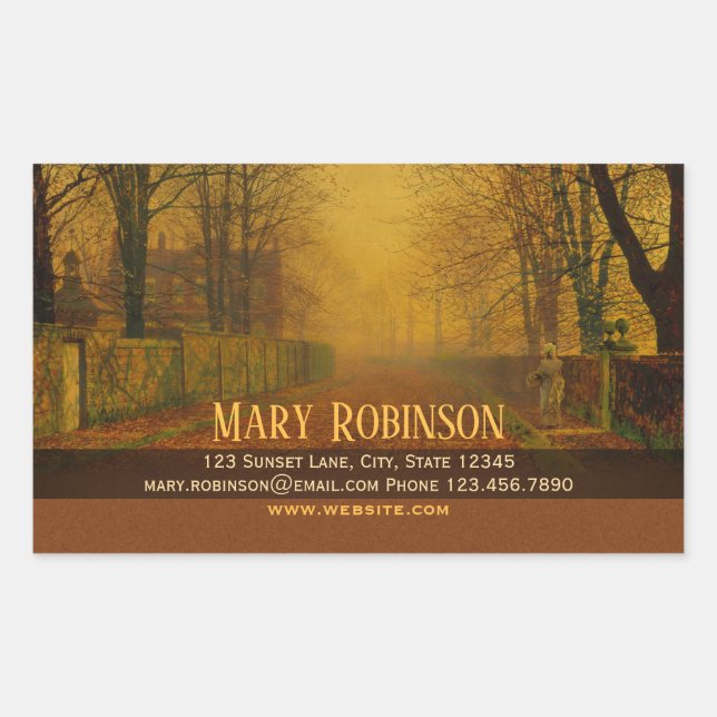 Sticker Rectangulaire Lumineuse du soir Restez en contact Atkinson Grims (Devant)