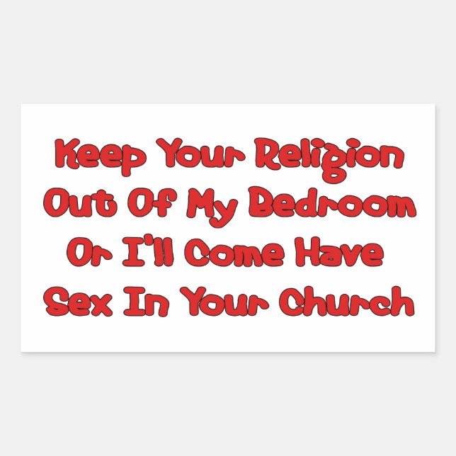 Sticker Rectangulaire L'union dans votre église (Devant)