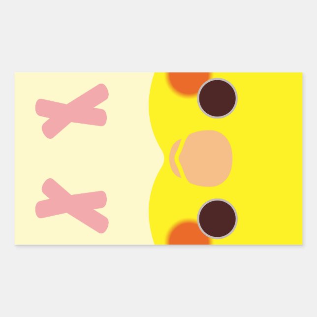 Sticker Rectangulaire Lutino Cockatiel (Devant)