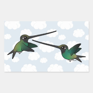 Sticker Rectangulaire Lutte contre les épées-Hummingbirds