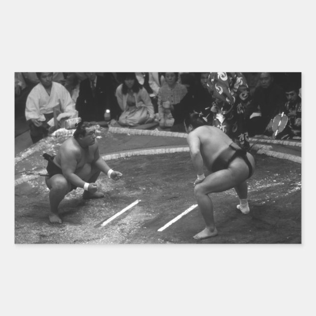 Sticker Rectangulaire Lutte SUMO (Devant)