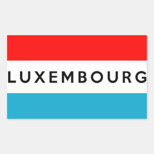 Sticker Rectangulaire luxembourg pays symbole nom texte
