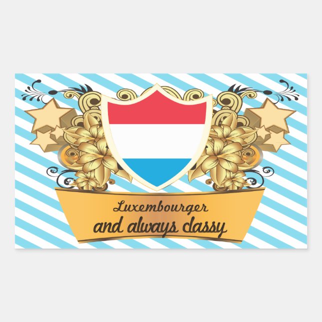 Sticker Rectangulaire Luxembourgeois chic (Devant)