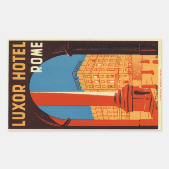 Sticker Rectangulaire Luxor Hotel Rome Italie (Devant)