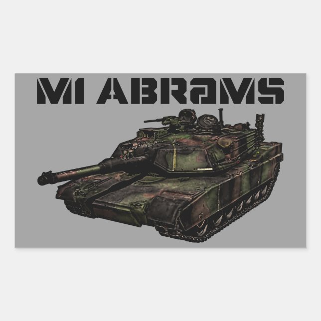 Sticker Rectangulaire M1 Abrams (Devant)