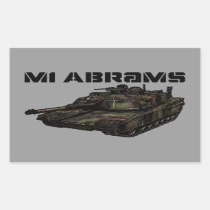 Sticker Rectangulaire M1 Abrams