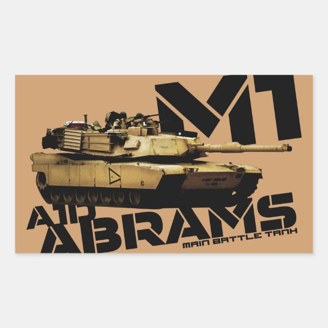 Sticker Rectangulaire M1 Abrams (Devant)