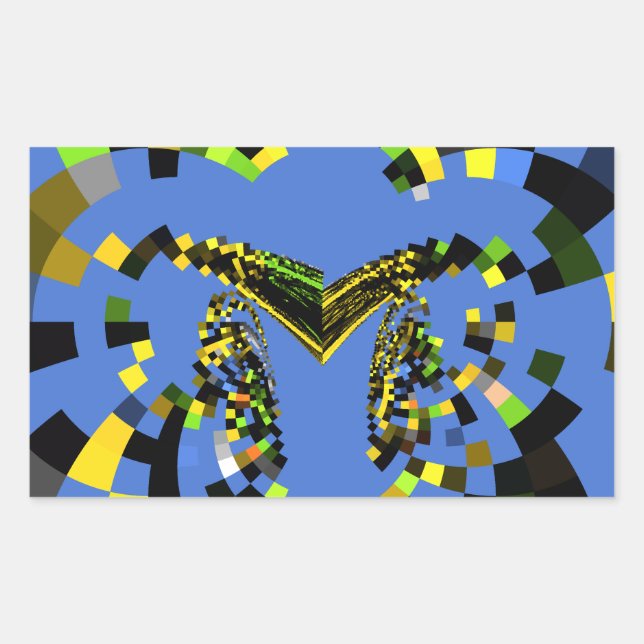 Sticker Rectangulaire M Bleu (Devant)