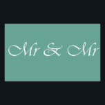 Sticker Rectangulaire M. & M. Typographie<br><div class="desc">Partagez avec amour votre bonheur conjugal</div>