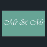 Sticker Rectangulaire M. & M. Typographie<br><div class="desc">Partagez avec amour votre bonheur conjugal</div>