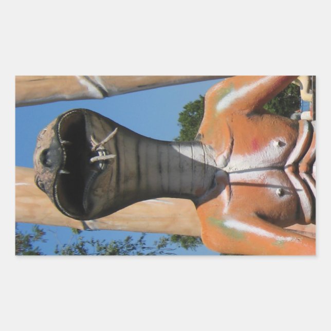 Sticker Rectangulaire M. Snake AKA Cobra Head ... Enfer bouddhiste (Devant)