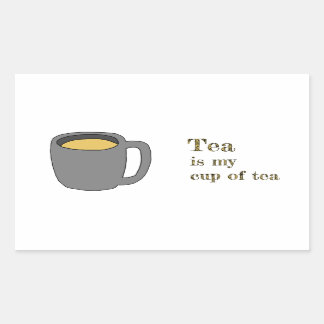 Sticker Rectangulaire Ma tasse de thé