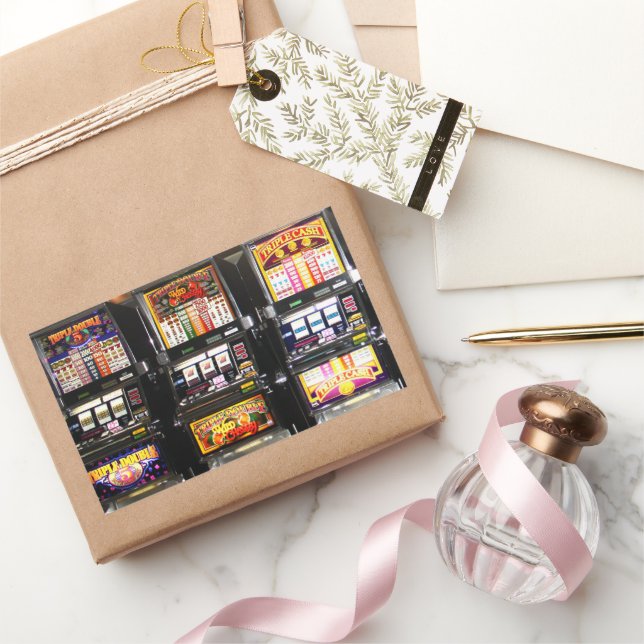 Sticker Rectangulaire Machines de rêve Las Vegas Slots (Cadeaux)