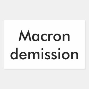 Sticker Rectangulaire Macron demission