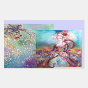 STICKER RECTANGULAIRE MADAME POMPADOUR,