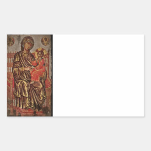 Sticker Rectangulaire Madonna et icône d'enfant