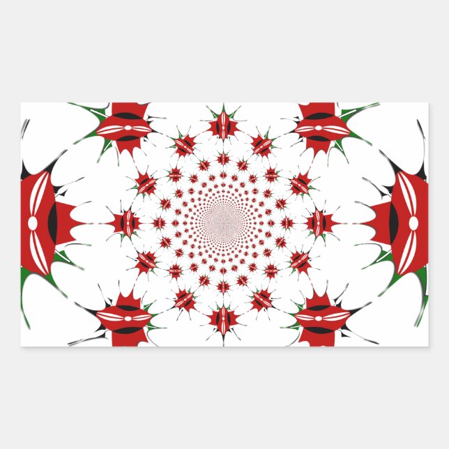 Sticker Rectangulaire Magic Kenya : Kaleidoscope 🇰 identité culturelle  (Devant)