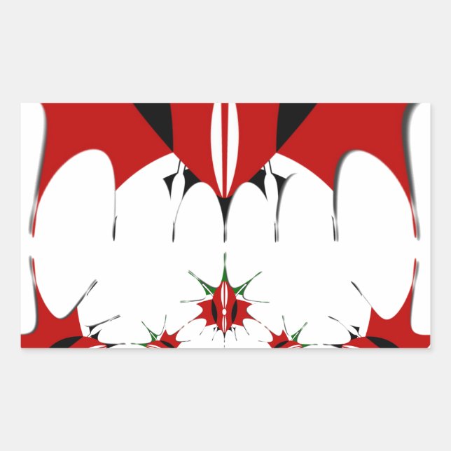 Sticker Rectangulaire Magical Kenya : Symétrie du patrimoine Modernité � (Devant)