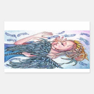 Sticker Rectangulaire Magie de plume