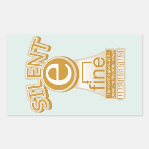 Sticker Rectangulaire Magie e règle PHONIQUE apprentissage anglais