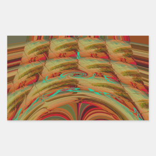 Sticker Rectangulaire Magnifique Africain traditionnel Golden Brown Moti