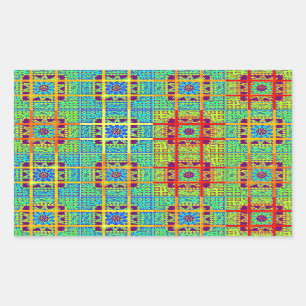 Sticker Rectangulaire Magnifique Tribal sud-africain Tribal Print vecteu