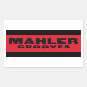 Sticker Rectangulaire Mahler cannelle l'autocollant
