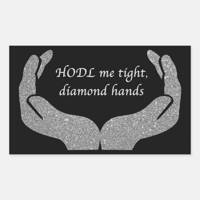 Sticker Rectangulaire Mains de diamant (Devant)