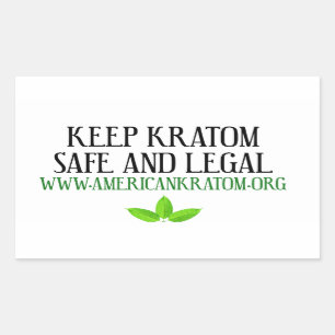 Sticker Rectangulaire Maintenez Kratom juridique et sûr