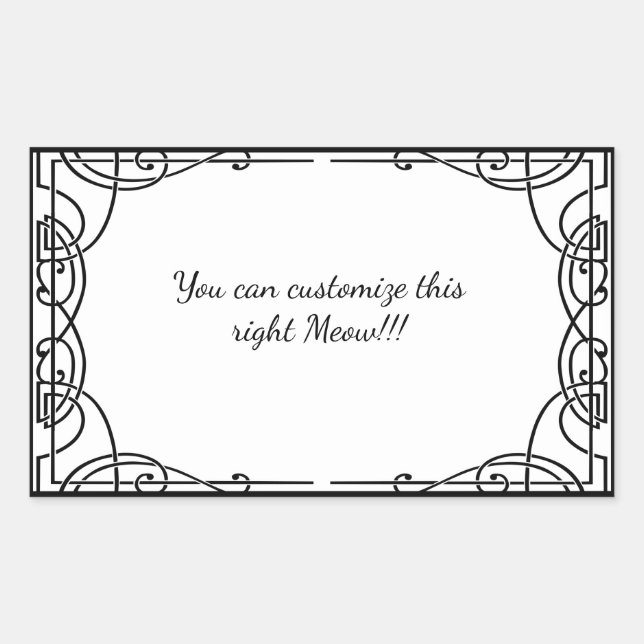 Sticker Rectangulaire Maïs chat cosmique (Devant)