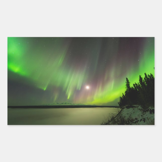 Sticker Rectangulaire Majestic Aurora (Devant)