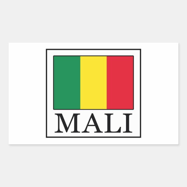 Sticker Rectangulaire Mali (Devant)